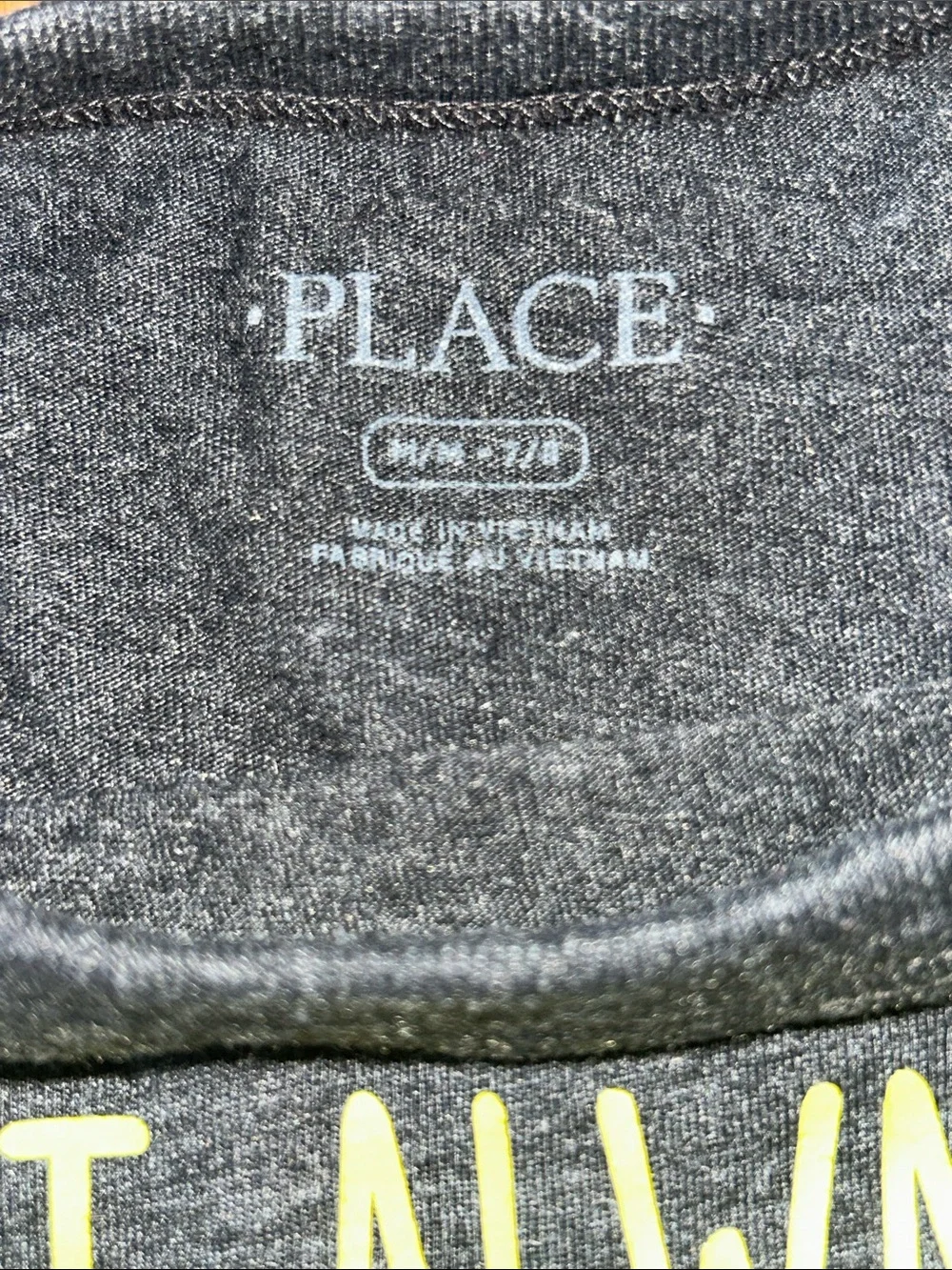 Kids Videos Game Humor Long Sleeve Grey and Yellow Tshirt size Medium 7/8